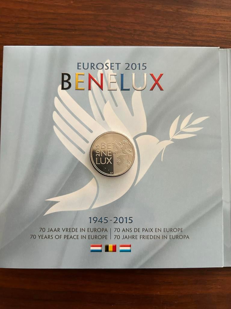 Euroset 2015 Benelux - 70 jaar vrede in Europa, Verzenden, Overige landen, Overige waardes, Setje