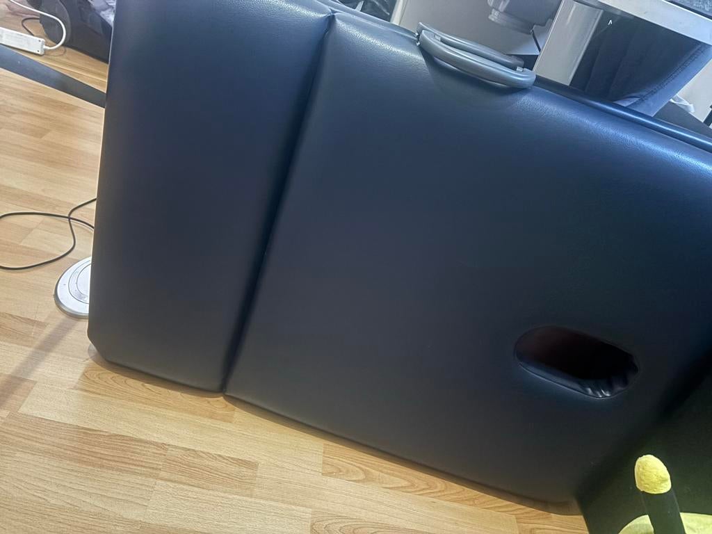 Inklapbaar massagebed, donkerblauw, Sport en Fitness, Ophalen, Gebruikt, Massagetafel
