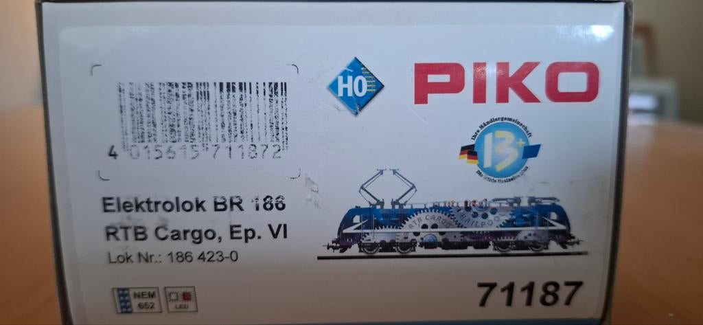 Piko 71187 RTB 186 423-0 'Clockwork' €150, Ophalen of Verzenden, Gelijkstroom, Locomotief, Piko