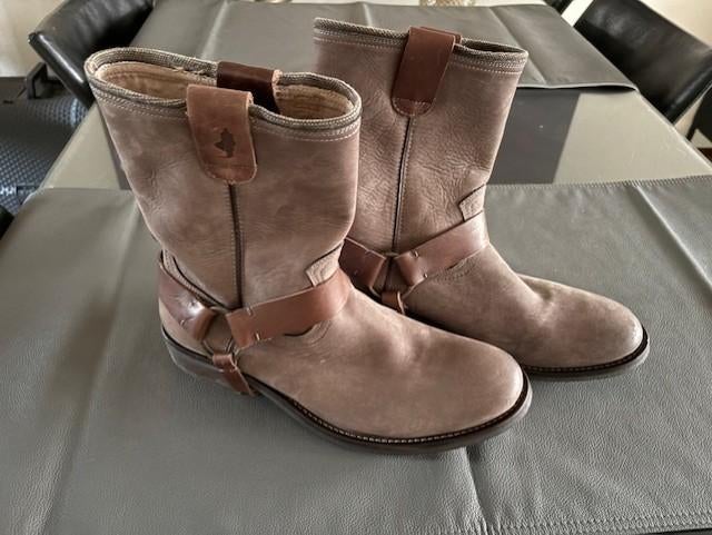 heren laarzen leer maat 44, Bruin, Boots, Ophalen of Verzenden, Zo goed als nieuw