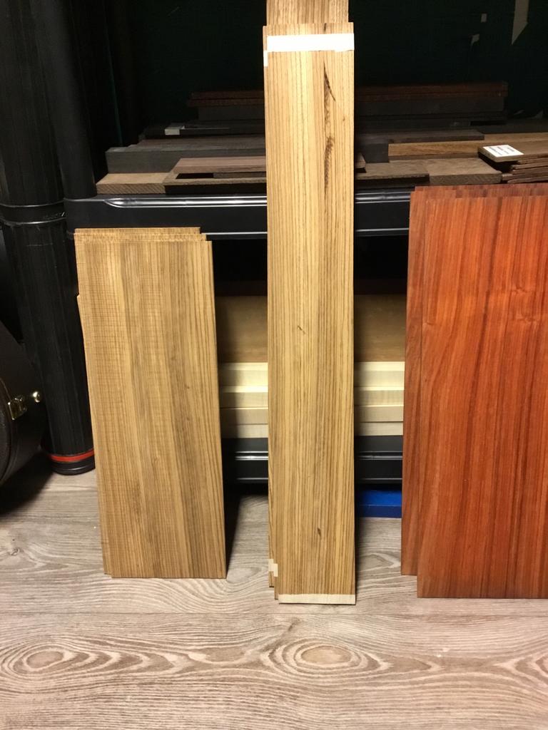 3 sets padouk en 2.5 sets zebrano voor gitaarbouw, Ophalen of Verzenden, Nieuw, Overige typen