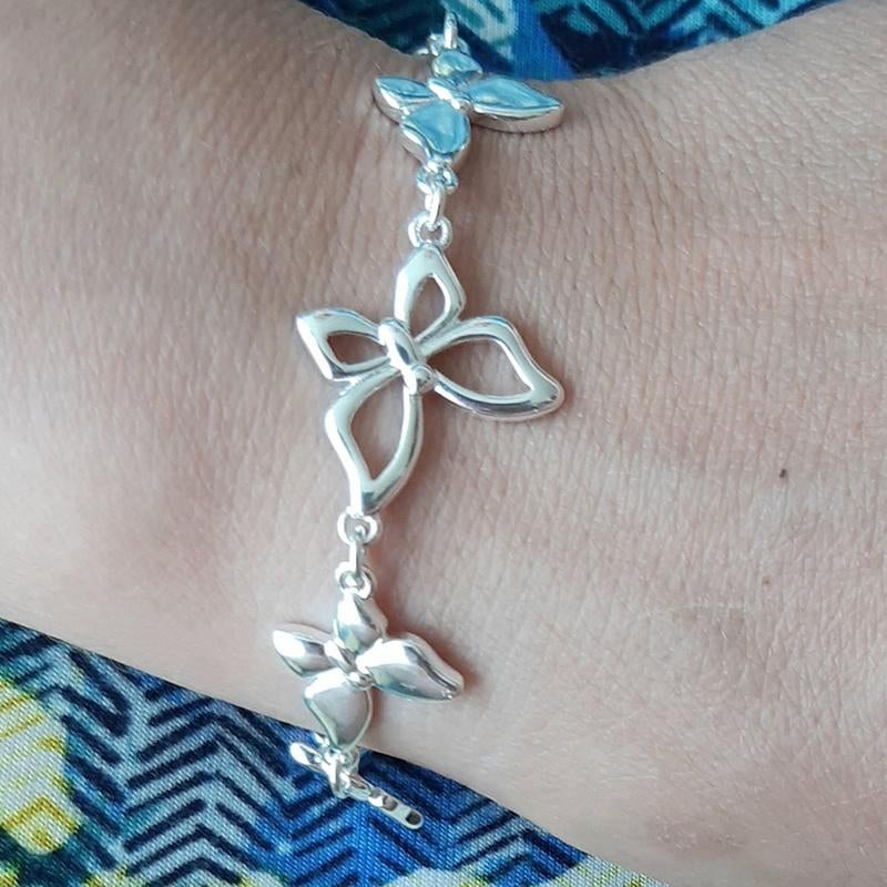 Armband met vlinders, Verzenden, Cuijk, Zilver, Zilver