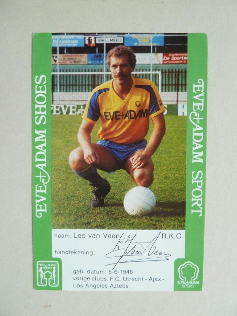 Spelerskaart  Leo.v.Veen.  RKC. 1985/1986, Verzamelen, Sportartikelen en Voetbal, Ophalen of Verzenden, Zo goed als nieuw, Overige binnenlandse clubs