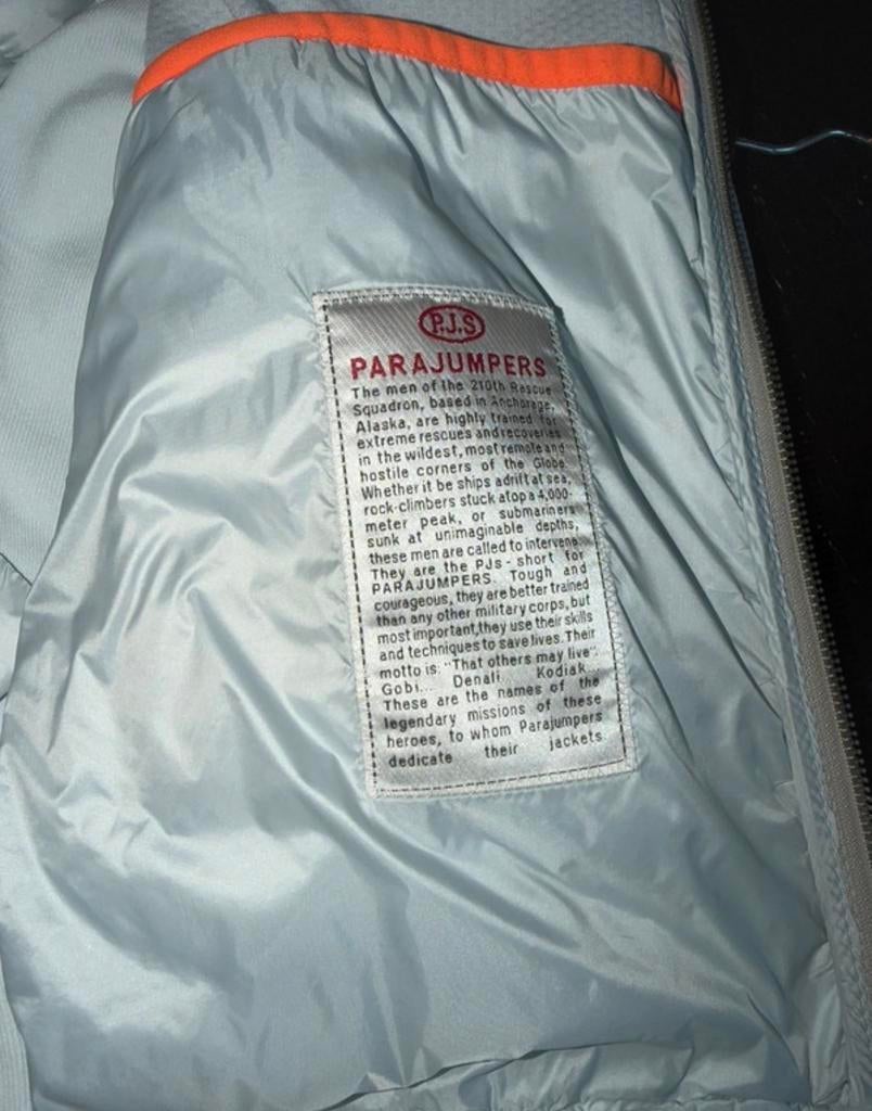 Parajumpers zomerjasje lichtblauw, Verzenden, Zo goed als nieuw, Maat 42/44 (L), Blauw