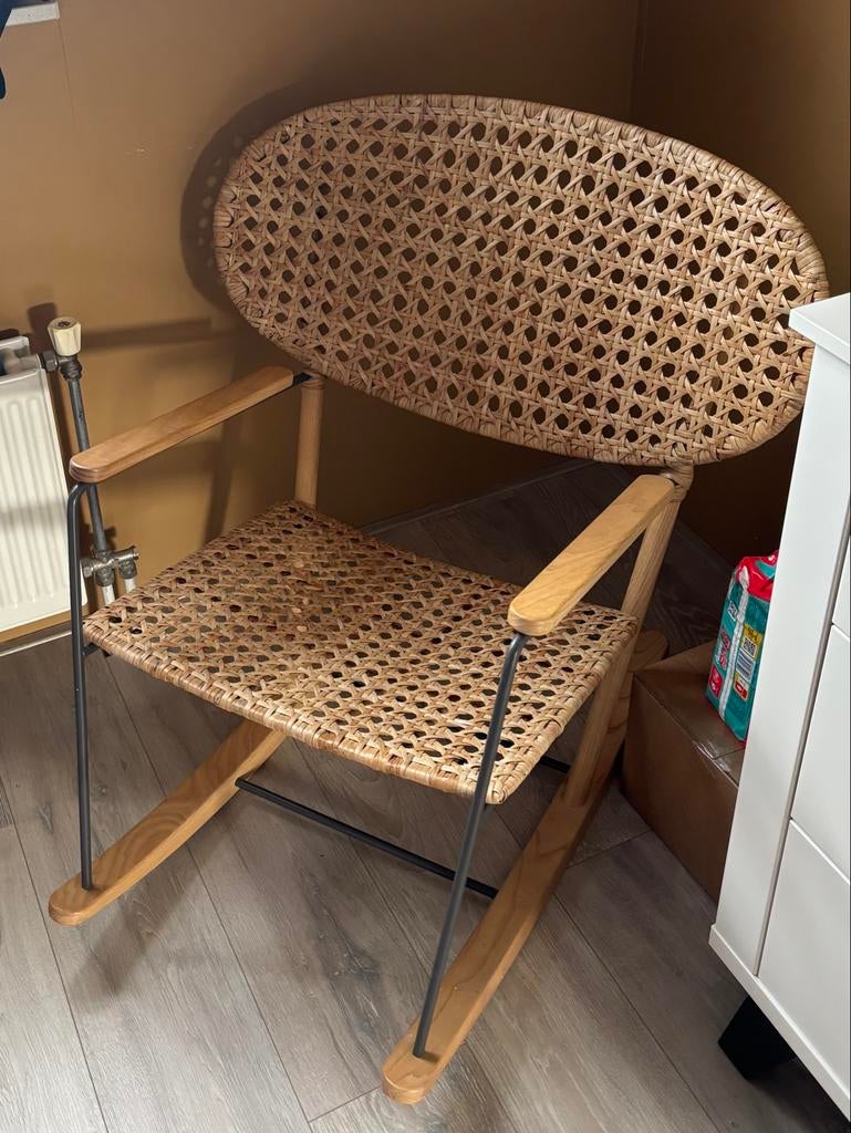 IKEA GRÖNADAL schommelstoel rotan, Ophalen, Bruin, Riet of Rotan, Zo goed als nieuw