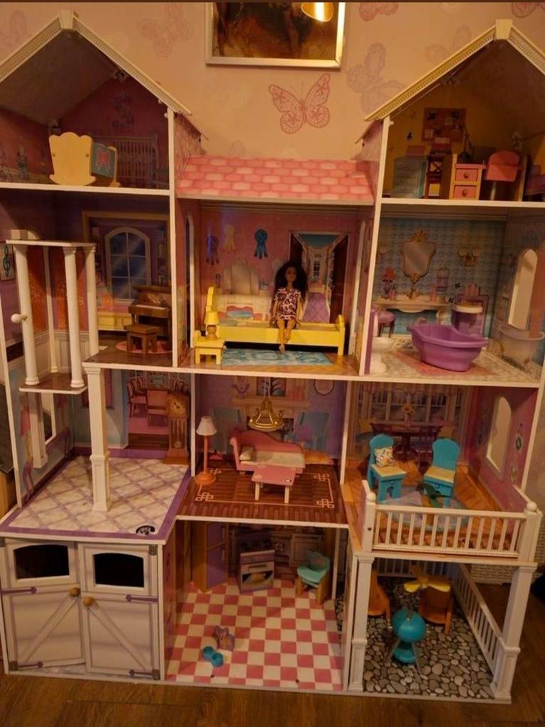 Groot KidKraft Barbie poppenhuis met veel details, Ophalen