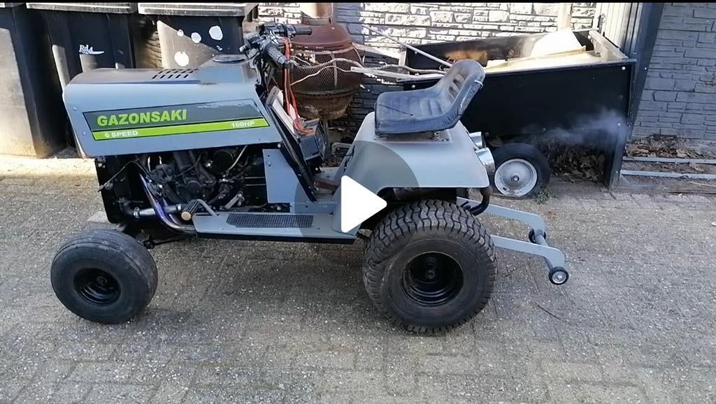 Tuin tractor, gazon tractor., Ophalen
