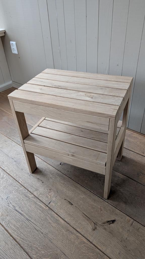 Eiken krukje/tafeltje/opstapje - Deens design, Huis en Inrichting, Tafels | Bijzettafels, Ophalen of Verzenden