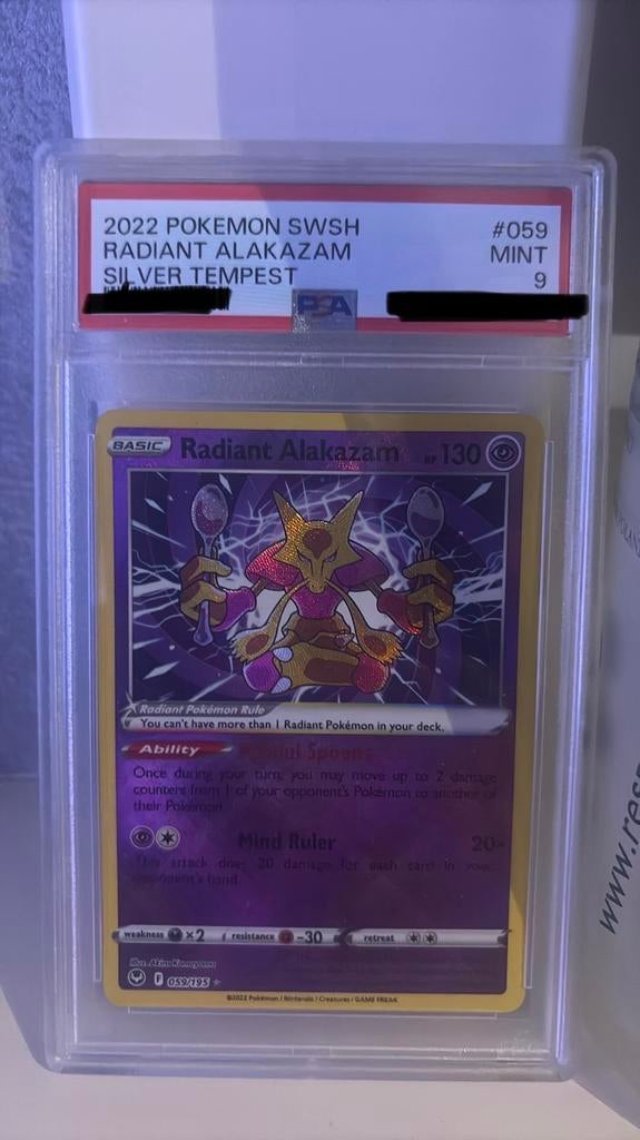 Radiant Alakazam PSA 9, Verzenden, Zo goed als nieuw