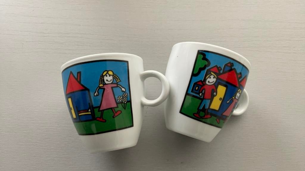 Ronald McDonald VU huis 2 koffiekopjes mokjes, Ophalen of Verzenden, Zo goed als nieuw