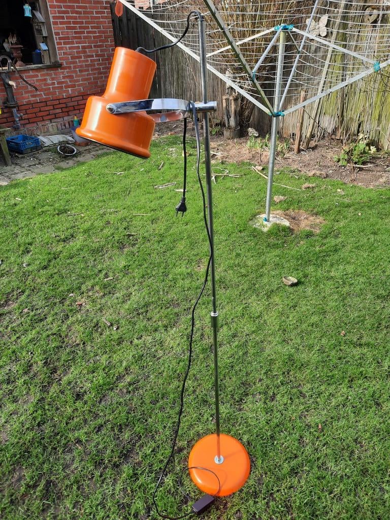 Jaren 70 staande lamp oranje, Ophalen, Gebruikt, 150 tot 200 cm