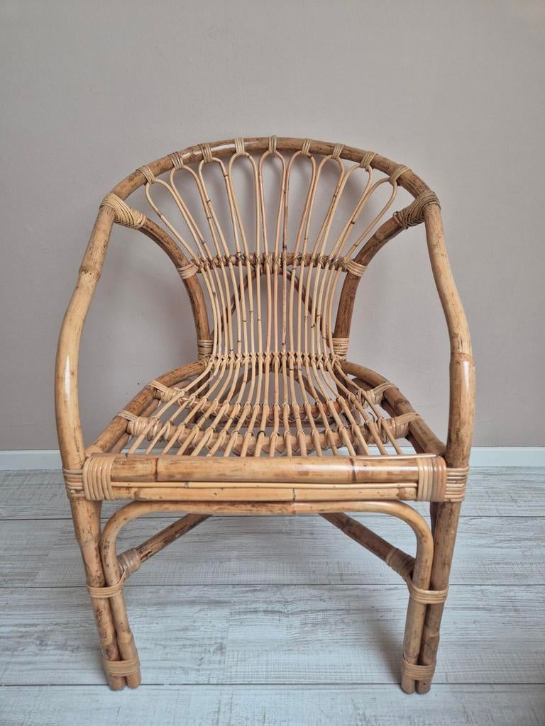 Sissy-Boy rotan stoel - Vintage look, Gebruikt, Bruin, Riet of Rotan, Ophalen of Verzenden