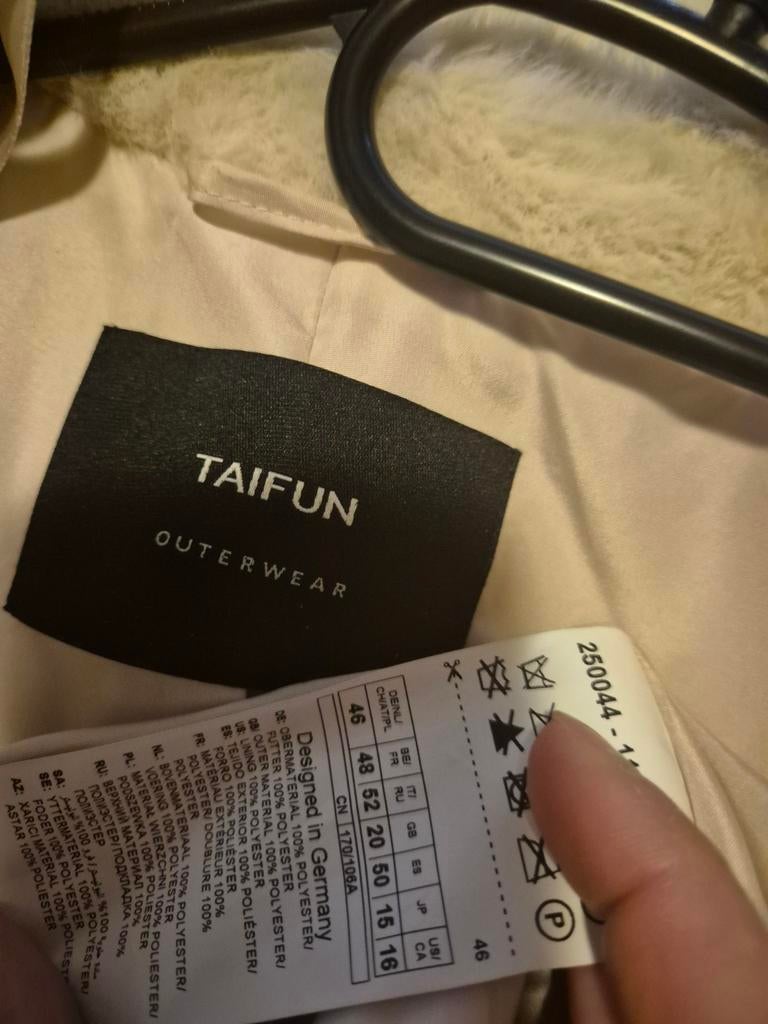 Taifun teddy jas van Gerry Weber, Ophalen, Beige, Maat 46/48 (XL) of groter, Zo goed als nieuw