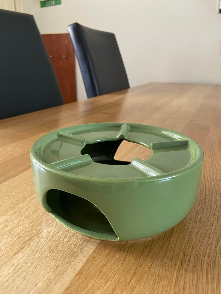 Theelicht Zeller Keramik Kip en Haan - Groen, Ophalen of Verzenden, Zo goed als nieuw