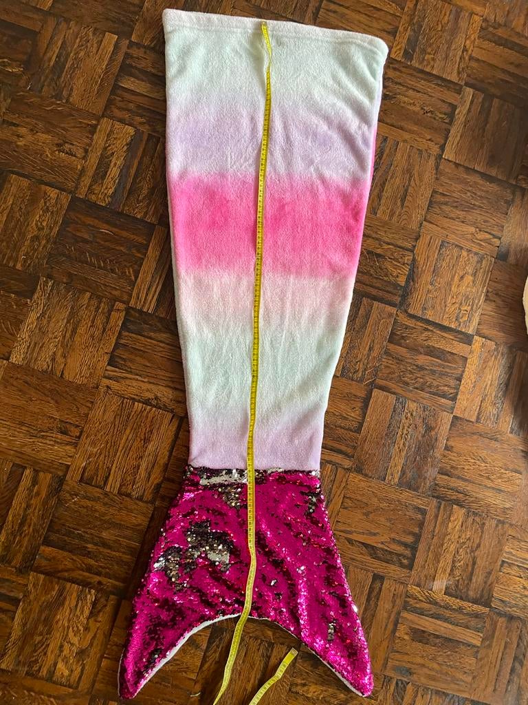 Zeemeermin staart deken regenboog met glitters, Kinderen en Baby's, Ophalen of Verzenden, Gebruikt, Meisje