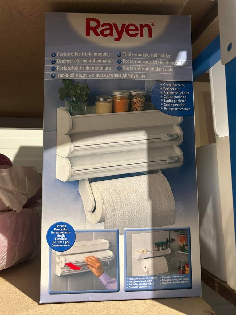 Nieuw Rayen keukenrol vershous aliminium folie houder keuken, Ophalen of Verzenden, Zo goed als nieuw