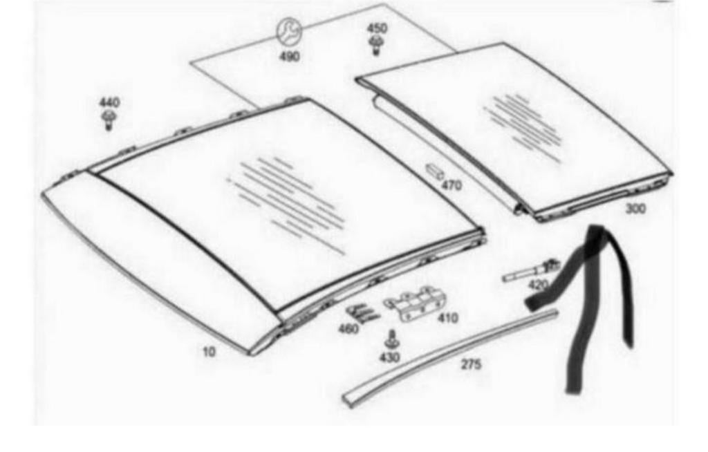 Panoramadak merseders met artikelnummer A2057802400, Auto-onderdelen, Ruiten en Toebehoren, Ophalen of Verzenden, Gebruikt, Mercedes-Benz