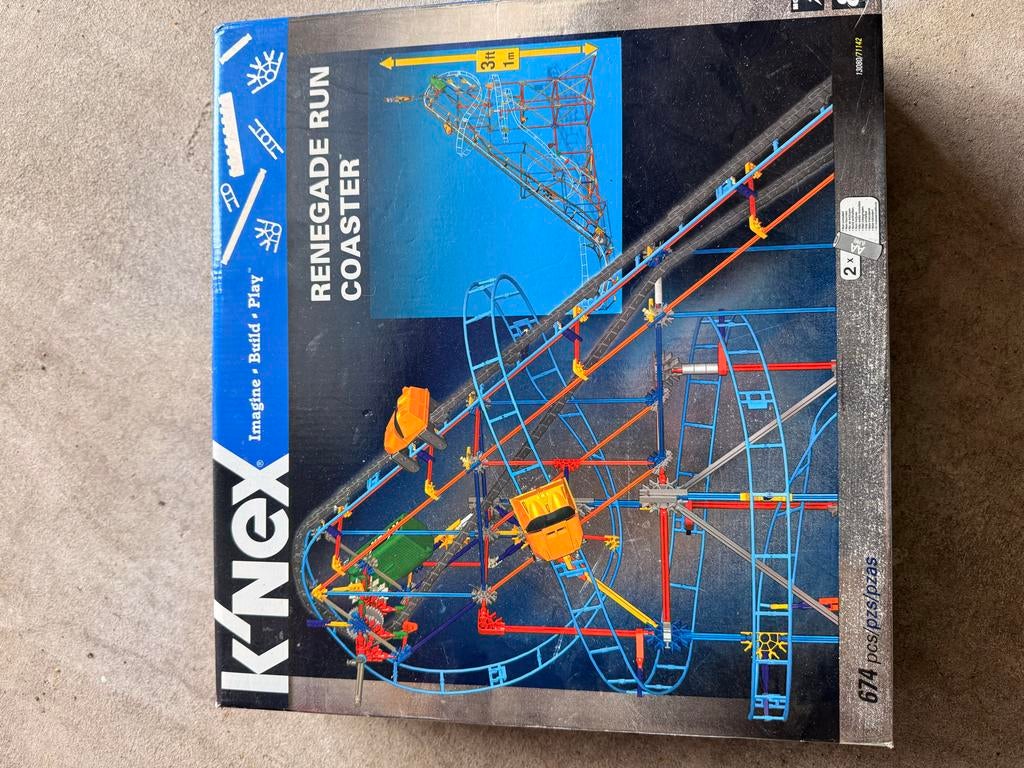 K'NEX Renegade Run Coaster - Bouw je eigen achtbaan!, Ophalen of Verzenden, Gebruikt, K'nex