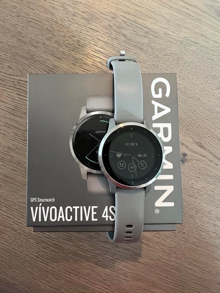 Garmin Vivoactive 4S Smartwatch - Grijs, Ophalen of Verzenden, Waterdicht, Grijs, Android