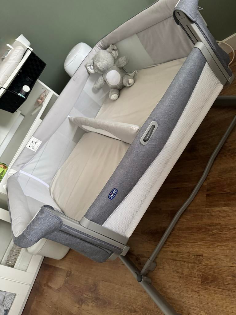 Chicco Next2Me Twins tweelingbed/co-sleeper, Ophalen, 85 tot 100 cm, 140 tot 160 cm, Zo goed als nieuw