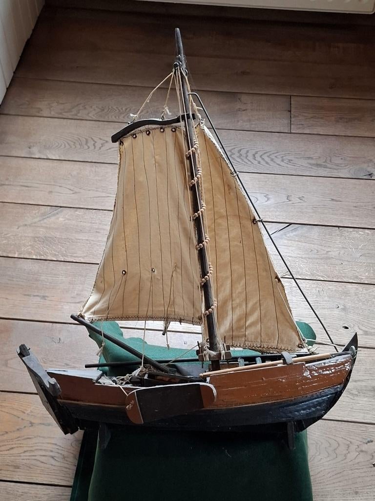 Authentieke Platbodem Vissersboot Zuiderzee, Hobby en Vrije tijd, Ophalen, Zo goed als nieuw