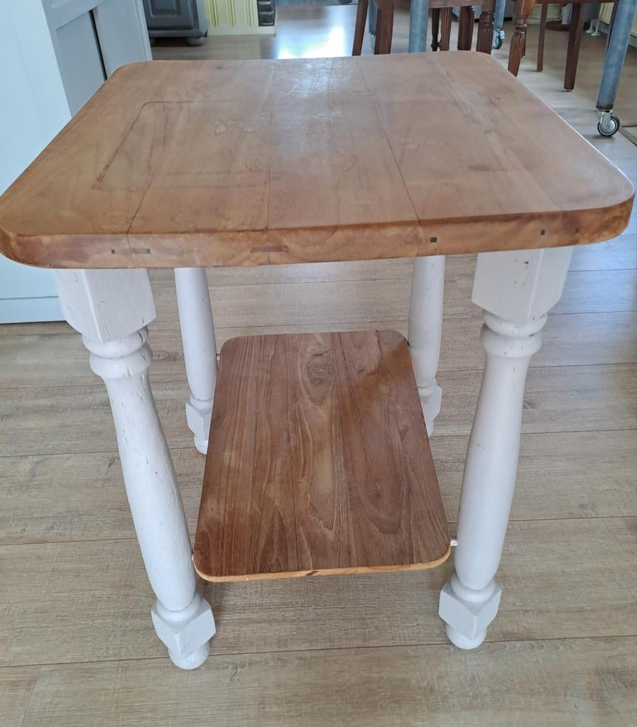 Tafeltje, Ophalen, Gebruikt, 50 tot 100 cm, Teakhout