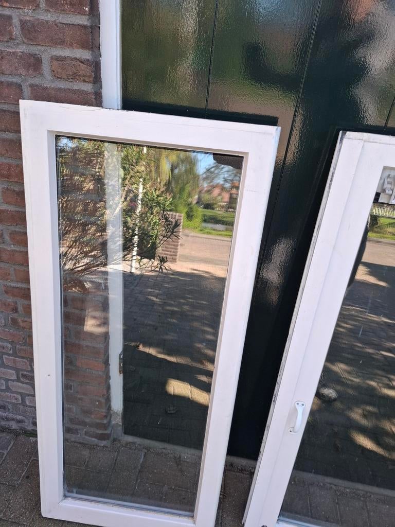 Hardhouten stompe ramen met dubbel glas, Doe-het-zelf en Verbouw, Glas en Ramen, Ophalen