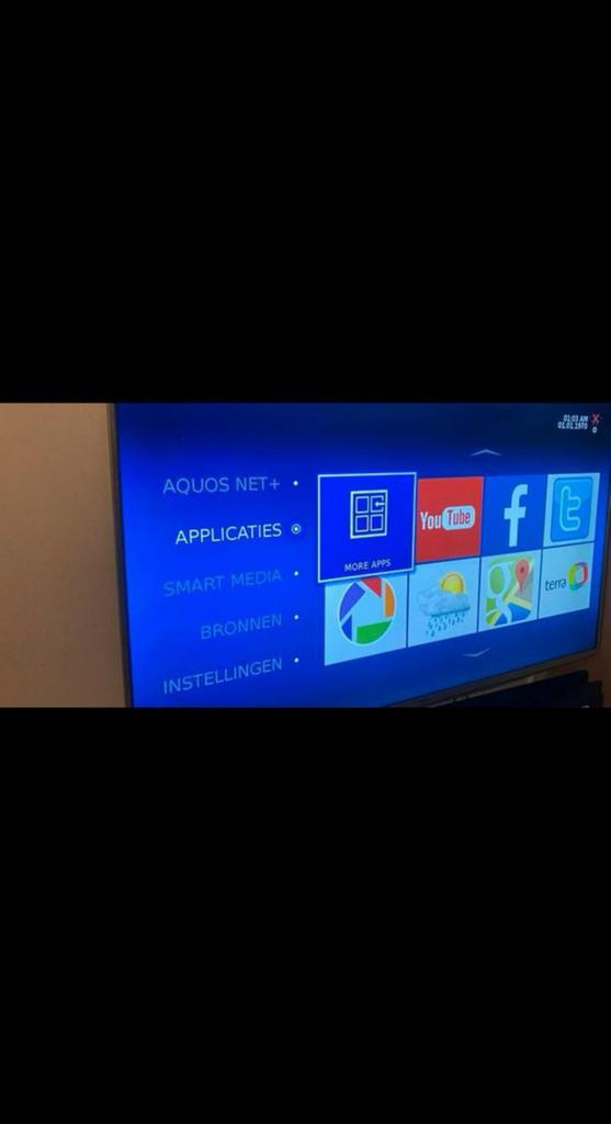 Sharp smart tv 55 inch 140cm, 50 Hz, Ophalen of Verzenden, Zo goed als nieuw, 100 cm of meer