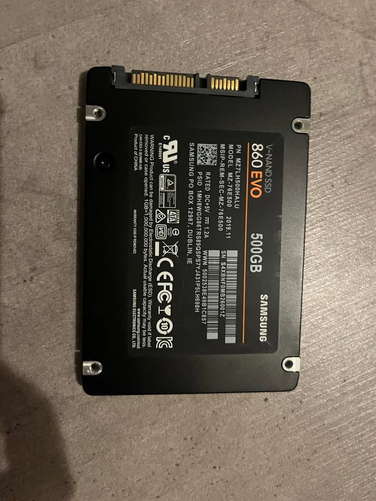 Samsung EVO 860 SSD 500GB - Snelle en betrouwbare opslag, Intern, Gebruikt, Server, Ophalen of Verzenden
