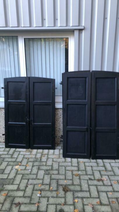 Antieke set hardhouten raamluiken (8stuks), Doe-het-zelf en Verbouw, Deuren en Horren, La belle porte, Jurgen.hoogenboezem@gmail.com