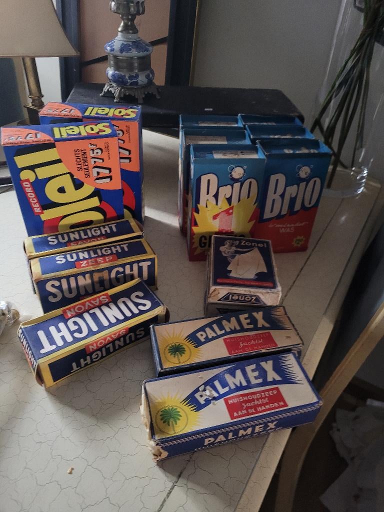 2 vintage pakken waspoeder p/st 6 euro, Verzamelen, Heikant 21 Kaatsheuvel, Gebruiksvoorwerp, Belle Vieille Brocante, Ophalen of Verzenden