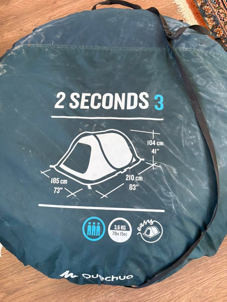 Quecha pop up tent 3 personen, Ophalen of Verzenden, Zo goed als nieuw, Tot en met 2