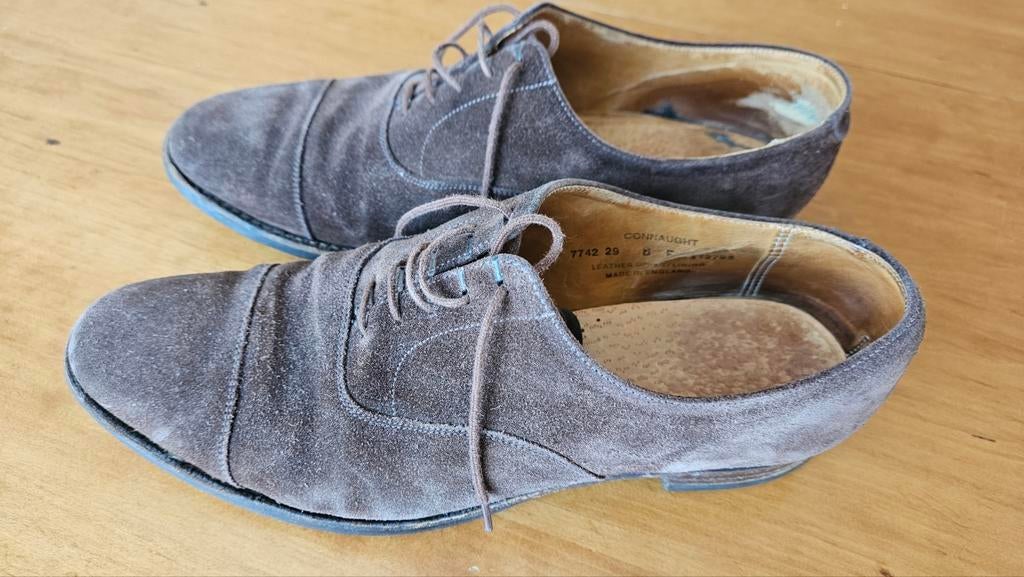 Crockett & Jones Connaught suède (8), Ophalen of Verzenden, Gedragen, Bruin