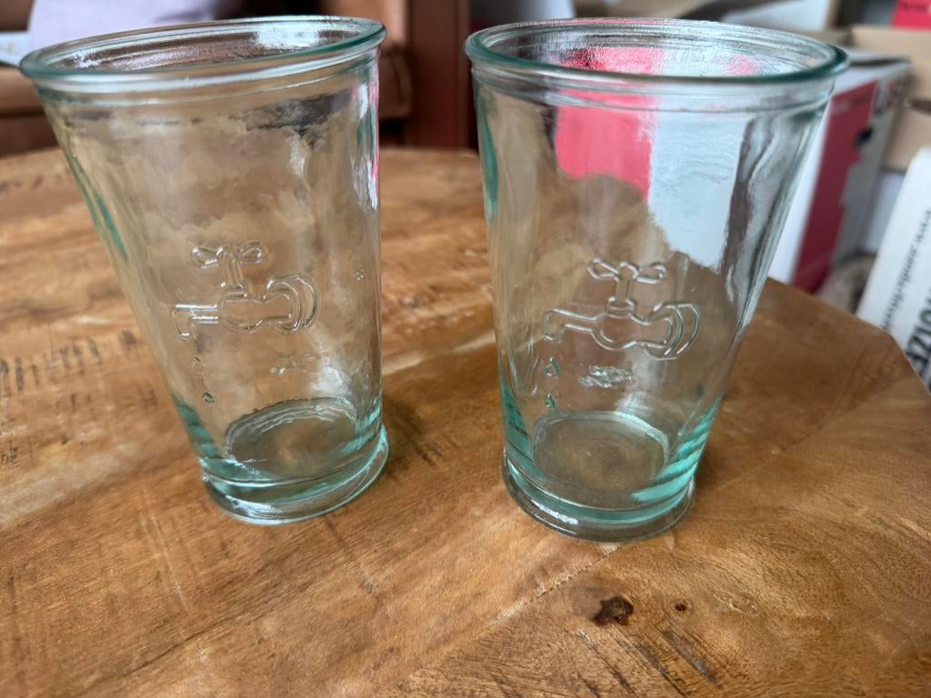 Jamie Oliver waterglazen, Verzamelen, Glas en Borrelglaasjes, Ophalen of Verzenden, Zo goed als nieuw, Overige typen