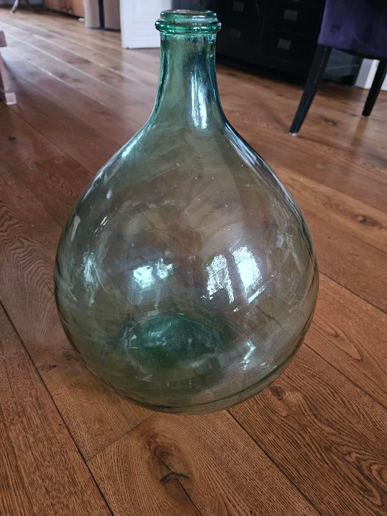 Antieke Franse Vaas - Brocante Stijl, Ophalen, Gebruikt, Glas, Minder dan 50 cm