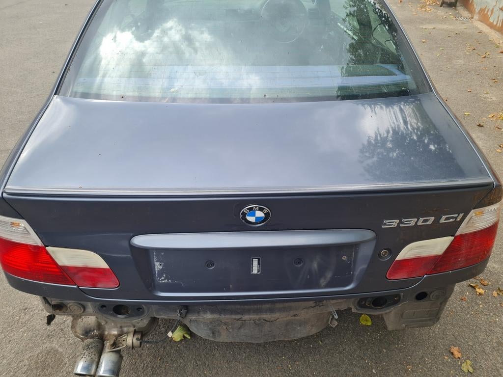 BMW E46 Coupé Achterklep Kofferklep met M Spoiler Stahlgrau, Ophalen, Gebruikt, Achterklep, Achter