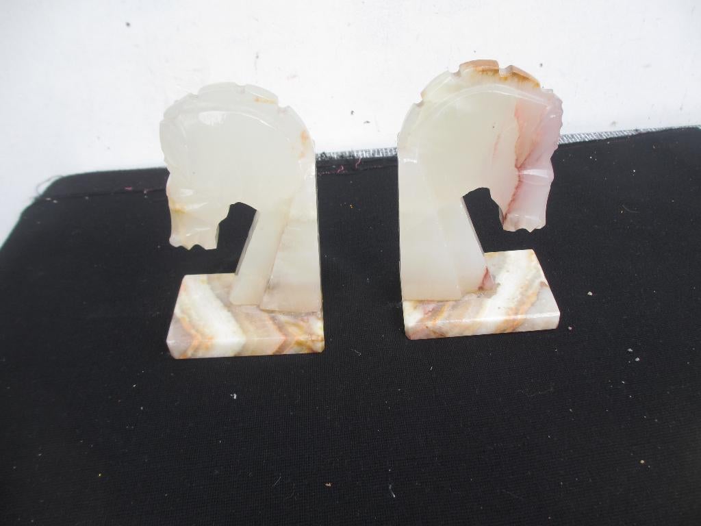 Onyx vintage paarden boekensteunen, Antiek en Kunst, Ophalen of Verzenden