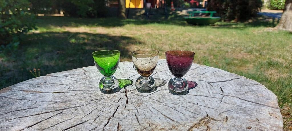 3 Franse borrelglaasjes, Antiek en Kunst, Antiek | Glas en Kristal, Ophalen of Verzenden