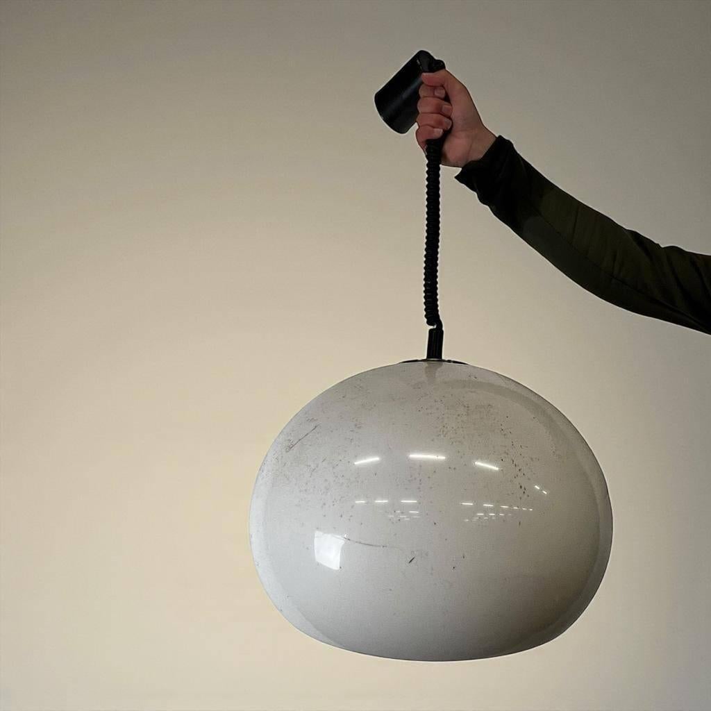 Vintage witte space age hanglamp / luster, Ophalen