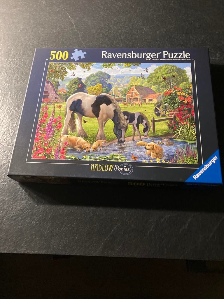 Pony’s ravensburger puzzel 500, Ophalen of Verzenden, 500 t/m 1500 stukjes, Zo goed als nieuw