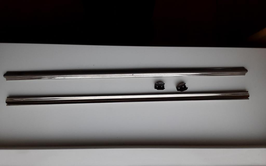 Platte traproedes 2verschillende soorten/lengtes verchroomd, Ophalen of Verzenden, Gebruikt, 50 tot 100 cm