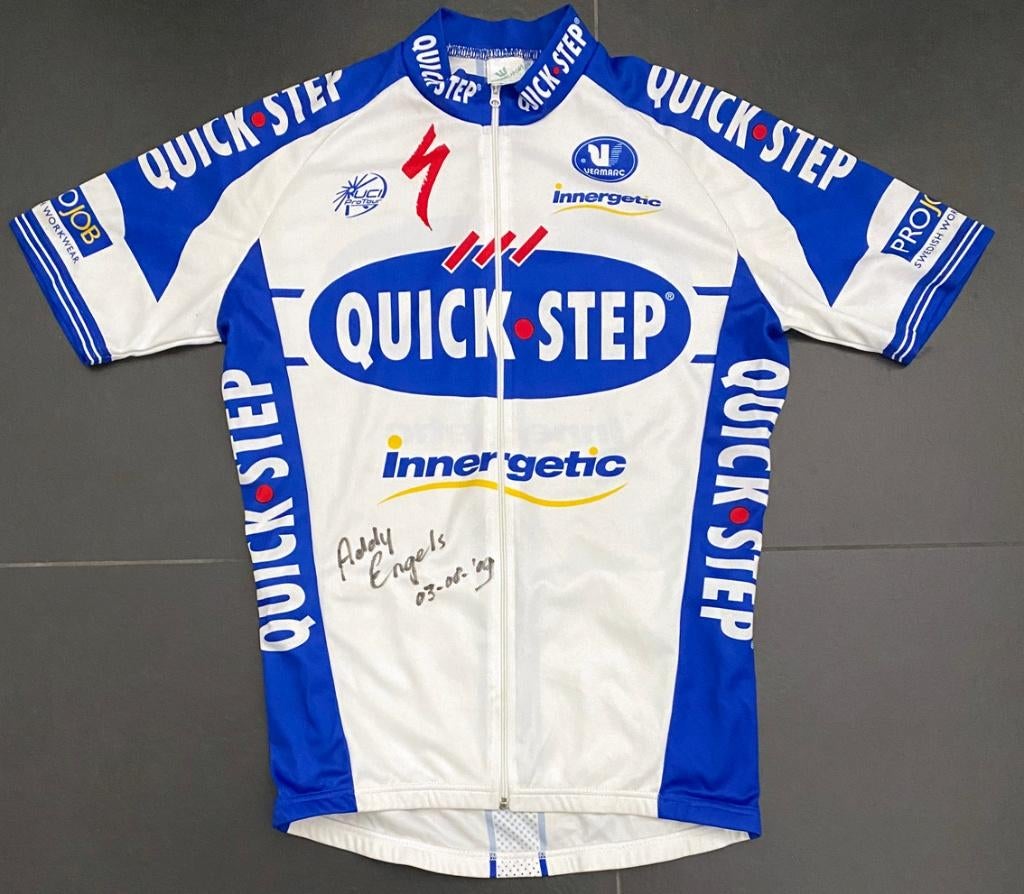 Wielershirt QUICK STEP – ADDY ENGELS – 2009 – gesigneerd, Ophalen of Verzenden, Overige typen