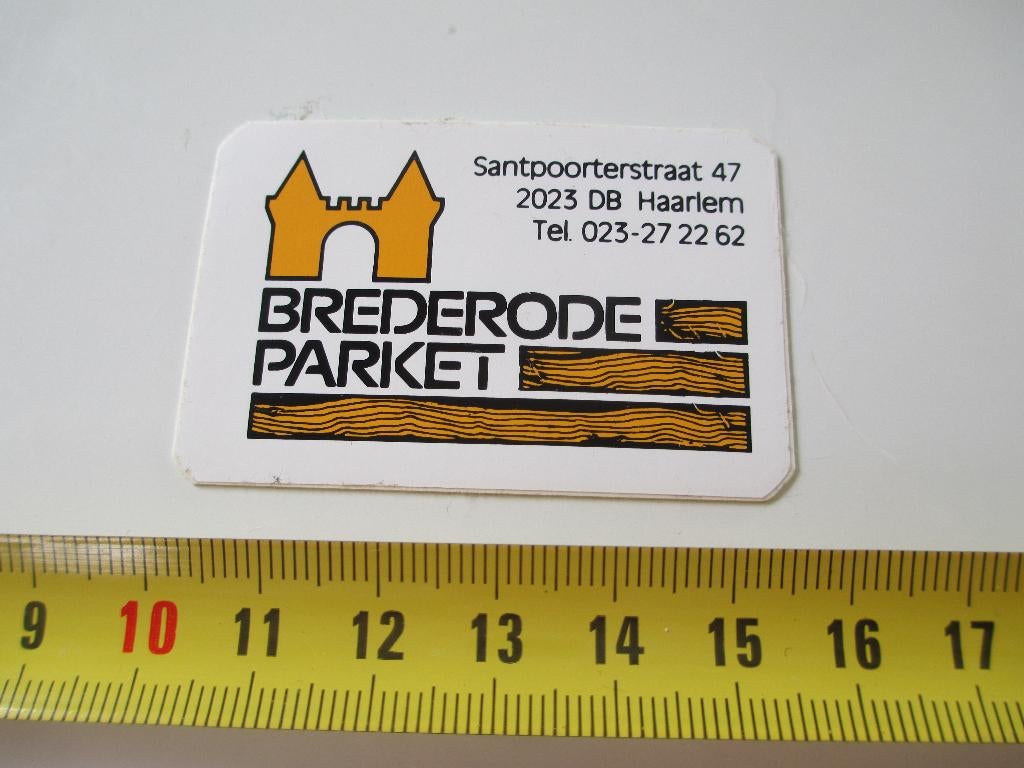 sticker Haarlem BREDERODE PARKET, Ophalen, Zo goed als nieuw