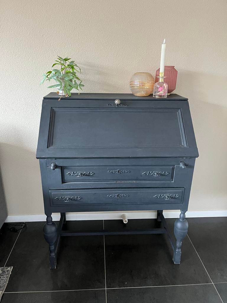 Leuke zwarte secretaire, Huis en Inrichting, Kasten | Secretaires, Ophalen, Gebruikt