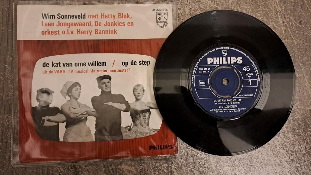 Wim sonneveld  - de kat van ome Willem, Gebruikt, 7 inch, Single, Ophalen of Verzenden