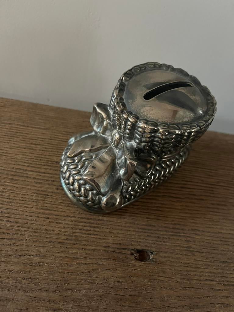 Spaarpot zilver schoen, Antiek en Kunst, Ophalen of Verzenden, Zilver