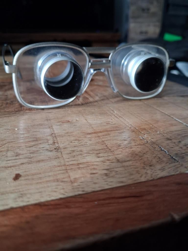 Oude Vintage Vergrootglas Bril in Goede Staat, Overige merken, Gebruikt, Overige kleuren, Ophalen of Verzenden