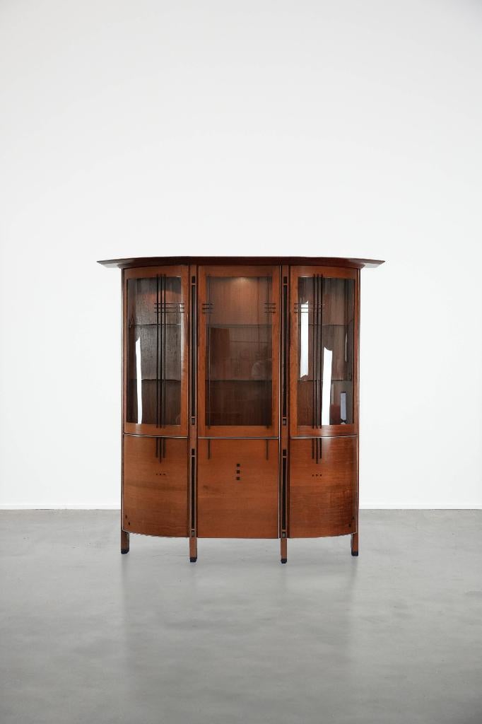 Grote Art Deco design vitrine/ buffetkast van Schuitema, Huis en Inrichting, Kasten | Buffetkasten, Gebruikt, 150 tot 200 cm, 150 tot 200 cm