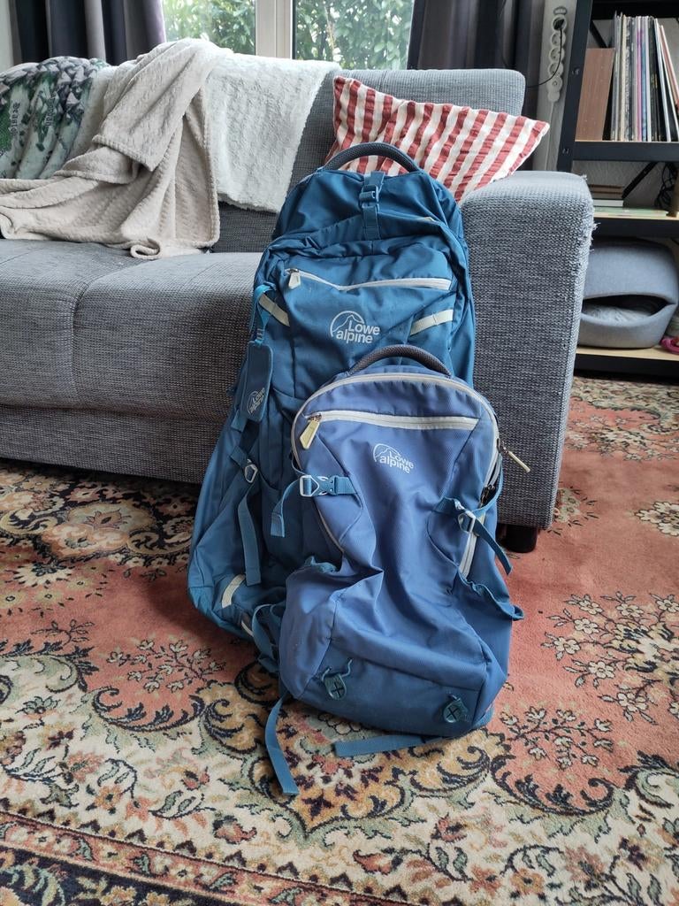 Lowe Alpine AT Voyager 65+15 Reistas Rugzak, Ophalen, Gebruikt, Blauw, 30 cm of meer