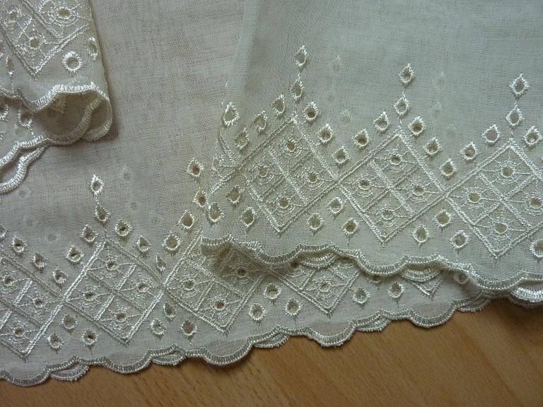 valletje vitrage licht beige raam decoratie, Ophalen, Overige kleuren, Nieuw, 200 cm of meer